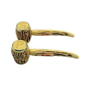 Vintage Plastic Stag Horn Pipe Salt and Pepper Shakers Las Vegas